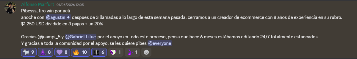 Win de la comunidad de Evoluciona 5